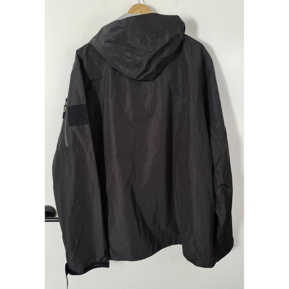 Baerskin Tactical Jacket Mens 2XL Black Zip Rain Hooded Full Zip Logo NEW - Picture 3 of 7